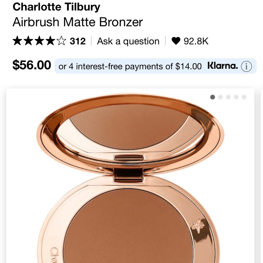 Charlotte Tilbury Airbrush Matte Bronzer Tan